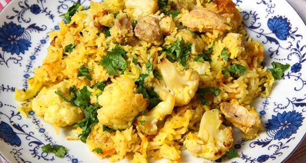 Cauliflower and Chicken Biryani