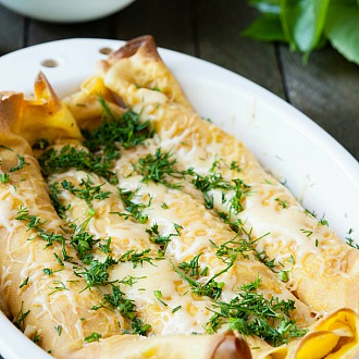 Broccoli and Cheddar Crepes