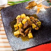 Chicken in Rum with Pineapple