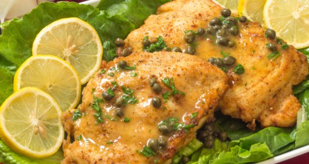 Chicken Piccata With Bread Salad Recipe - NDTV Food