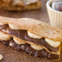Chocolate and Banana Crepes