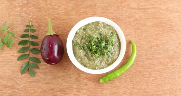 Aubergine and Green Chili Salan