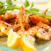 Hot Rock Garlic Prawns
