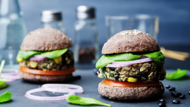 Black Bean Burger with Hung Curd Spread