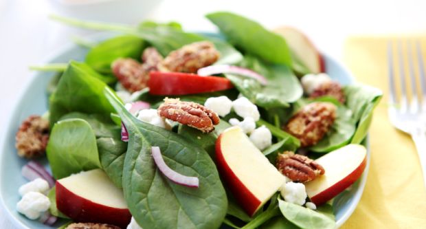 Spiced Paneer, Channa and Apple Salad