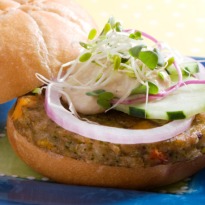 Lamb Burger with Radish Slaw