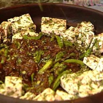 Paneer Chaat with Chilli Chutney