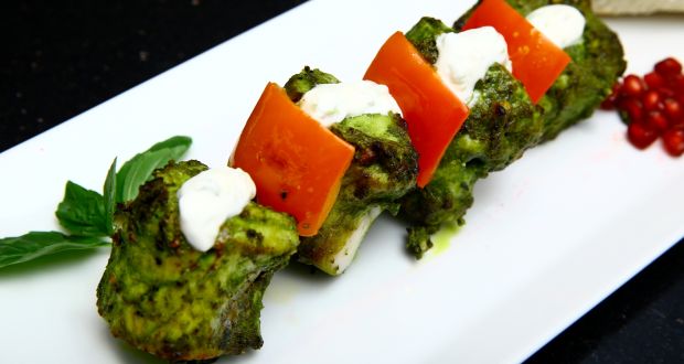 Pesto Fish Kebabs