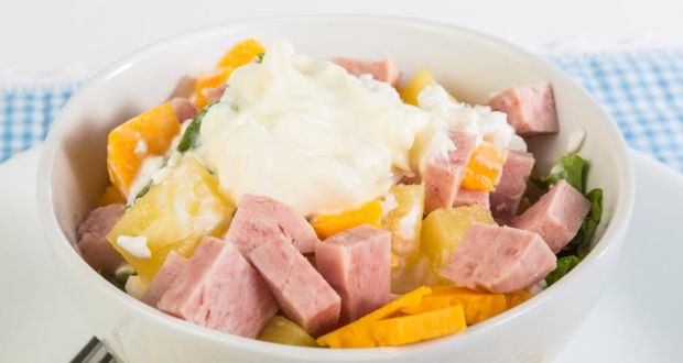 Pineapple, Cheese and Ham Salad