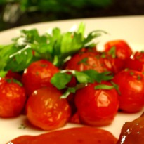 Olive Oil Poached Baby Tomatoes