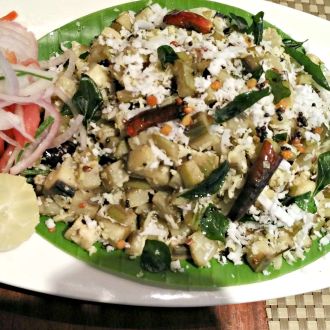 Vazakai Poriyal (Raw Banana)