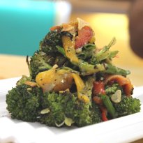 Roasted Bell Pepper and Broccoli Salad