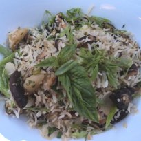 Shiitake Fried Rice with Water Chestnuts