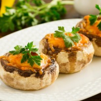 Stuffed Mushroom Caps with Cheese