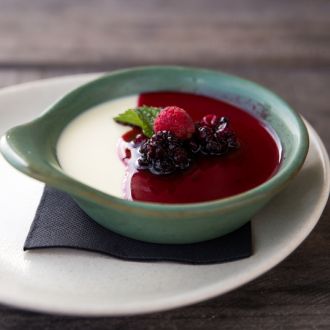 White Chocolate Parfait with Berry Compote