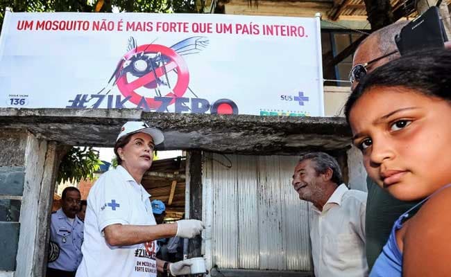 Brazilian President Dilma Rousseff taking part in an awareness campaign during national mobilization against zika virus. (AFP File Photo)