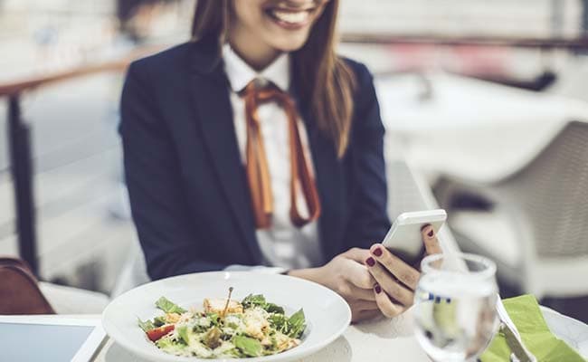 The survey revealed that people's attitudes about whether or not you should be using a mobile phone at mealtimes depends heavily on what you are doing.