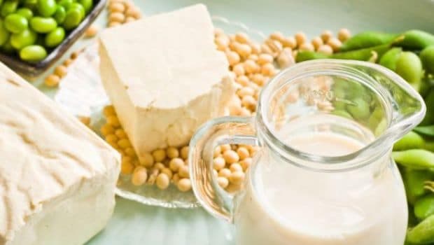 Soy milk is a dairy-free source of milk is made solely from soybeans
