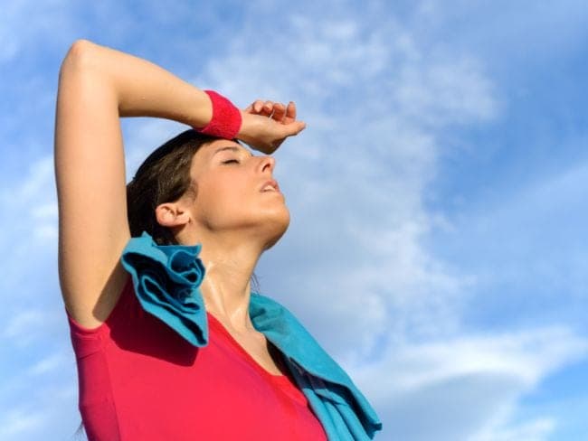 Excessive sweating: Your body sweats to release excessive heat