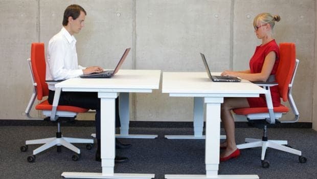 Avoid hunching over your phone, tablet, or computer. Instead, hold devices at eye level