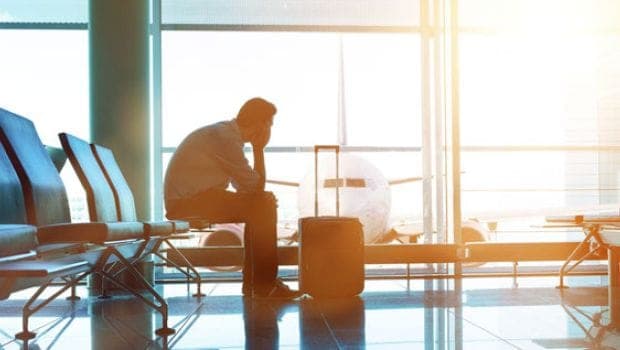 Jet lag is extreme exhaustion felt by a person after a long flight across multiple time zones