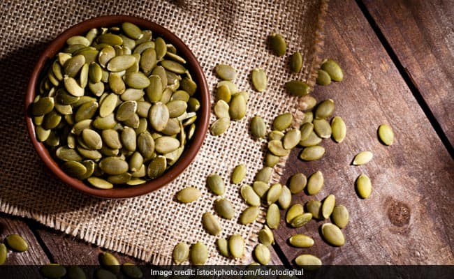 Pumpkin seeds are loaded with magnesium, iron and zinc