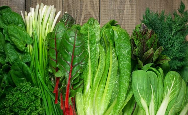 Iron deficiency: Leafy green vegetables like spinach are great for giving a boost to your iron levels