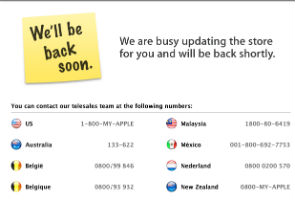 Ahead of Tim Cook's keynote, Apple Store is Down