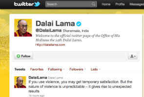 Dalai Lama achieves phenomenal following on Twitter