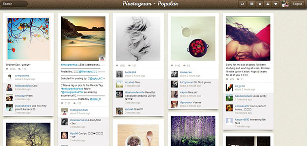 Pinstagram combines the best of Pinterest and Instagram