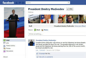 Russian president joins Facebook