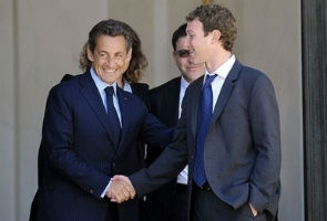 Mark Zuckerberg befriends Sarkozy