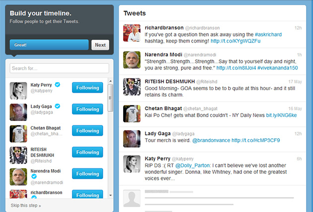 Twitter offers personalised suggestions for users to follow